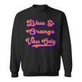 Blue Orange Football Team School Game Day Colors Sweatshirt