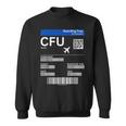 Boarding Pass Korfu Cfu Flugticket Griechenland Korfu Sweatshirt