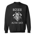 Böser Alter Mann Papa Opa Dad Wikinger Böser Alter Sack Mit-Ausschnitt Sweatshirt