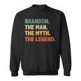 Brandon The Man The Myth The Legend Vintage For Brandon Sweatshirt