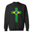 Brazil Jesus Cross Brazilian Faith Brasileiro Christian Sweatshirt