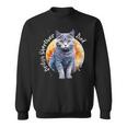 Britisch Kurzhaar Katzen Papa Cat Dad Daddy Haustier Freund Sweatshirt