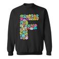 Buchstabe F Monsters Alphabet Name Initiale Niedlich Monogrammiert Sweatshirt