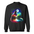 Bunte Katze Geist Tier Katze Besitzer Coole Illustration Kunst Sweatshirt