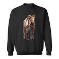Caballo Chica Caballo Equitación Poni Acuarela Camisa de entrenamiento