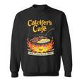 Calcifer's Cafe May All Your Bacon & Eggs Be Crispy Cooking Sweatshirt