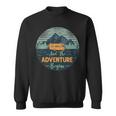 Camping And The Adventure Begins Motorhome Campervan Sweatshirt