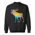 Candian Moose Abstrast Colorful Bright Group Sweatshirt