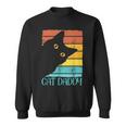 Cat Daddy Vintage Eighties Style Cat Dad Fathers Day Sweatshirt
