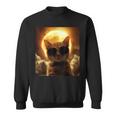 Cat Taking A Selfie With Solar Eclipse Wearing Sunglasses Sweatshirt