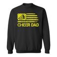 Cheer Dad Cheerleading Usa Flag Fathers Day Cheerleader Sweatshirt