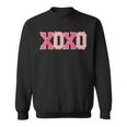 Chenille Patch Sparkling Xoxo Valentine Day Heart Love Sweatshirt