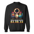 Chicken With Sunglasses Watching Total Solar Eclipse 2024 Sweatshirt