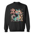 Chinese Dragon Lunar New Year 2024 Green Cute Anime Zodiac Sweatshirt