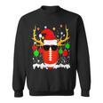Christmas Football Santa Hat Sports Xmas Team Lovers Holiday Sweatshirt