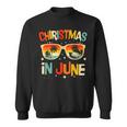 Christmas In June Sunglasses Summer Vacation Xmas Sweatshirt