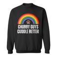 Chubby Guys Cuddle Better Bear Gay Pride Sweatshirt