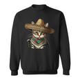 Cinco De Mayo Cat Party Mexican Sombrero Cat Lover Women Sweatshirt
