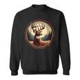 Classic Big Whitetail Buck Vintage Deer Graphic For Hunters Sweatshirt