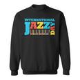 Colorful International Jazz Day Featuring Piano Keys Sweatshirt