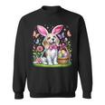 Cute Bunny Beagle Dog Easter Eggs Basket Easter Day Delight Sweatshirt