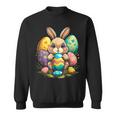 Cute Bunny Rabbit Happy Easter Egg Sweatshirt