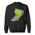 Cute Frog On Skateboard Kawaii Aesthetic Frog Sweatshirt