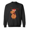 Cute Santa Deer Ugly Christmas Sweater Reindeer Sweatshirt