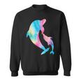 Cute Tie-Dye Dolphin Parent And Child Dolphins Sweatshirt