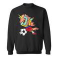 Dabbing Unicorn Venezuela Football Venezuelan Flag Soccer Sweatshirt