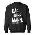 Dad Bear Tiger Man Beard Hipster Dad Beard Sweatshirt