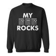 My Dad Rocks Fathers Day Guitar Player Musician Papa Men Sweatshirt