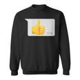 Damen Daumen Hoch X Thumbs Up -Ater Papa Nachricht Dad Message Mit-Ausschnitt Sweatshirt