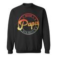 Damen Herren Retrointage Bester Papa Der Welt Mit-Ausschnitt Sweatshirt