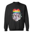 Damen Lgbt Pride Daddy Koala Bär Regenbogen Stolz Papaatertag Mit-Ausschnitt Sweatshirt