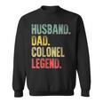 Damen Lustigesintage-Geschenk Ehemann Papa Colonel Legende Retro Mit-Ausschnitt Sweatshirt