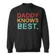 Damen Papa Weiß Es Am Besten Papa Papa Poppaater Stiefvater Ehemann Mit-Ausschnitt Sweatshirt