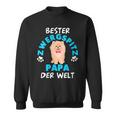 Damen Pomeranian Zwergspitz Papaatertag Papa Mit-Ausschnitt Sweatshirt