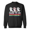 Dare To Be Different Dabbing Unicorn Pansexual Lgbt Pride Sweatshirt