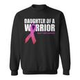 Daughter Of A Warrior Breast Cancer Awareness Supporting Mom Sweatshirt