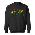 Death Metal Lgbtq Pride Pronoun He Him Pronouns Sweatshirt