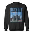 Detroit Skyline 313 Michigan Vintage Pride Sweatshirt