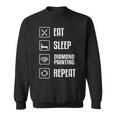 Diamond Painting Eat Sleep Repeat Hobby Pictures Tools 5D Sweatshirt