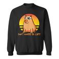 Don't Worry Be Capy Retro Sunset Capybara Cita Be Capy Camiseta Camisa de entrenamiento