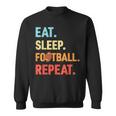 Eat Sleep Football Repeat Retro Football Player Coach Sweatshirt