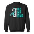 End The Stigma Recover Out Loud Aa Na Addiction Recovery Sweatshirt