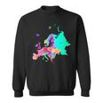 Europe Political Map With Boundaries And Countries Names Sweatshirt