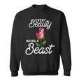 Every Beauty Needs A Beast Matching Couple Weightlifting Sweatshirt