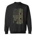 Father's Day Best Dad Ever Vintage Camo Usa Flag Deer Hunter Sweatshirt