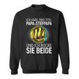 Father's Day Ich Habe Zwei Titel Papa Und Steppapa Sweatshirt